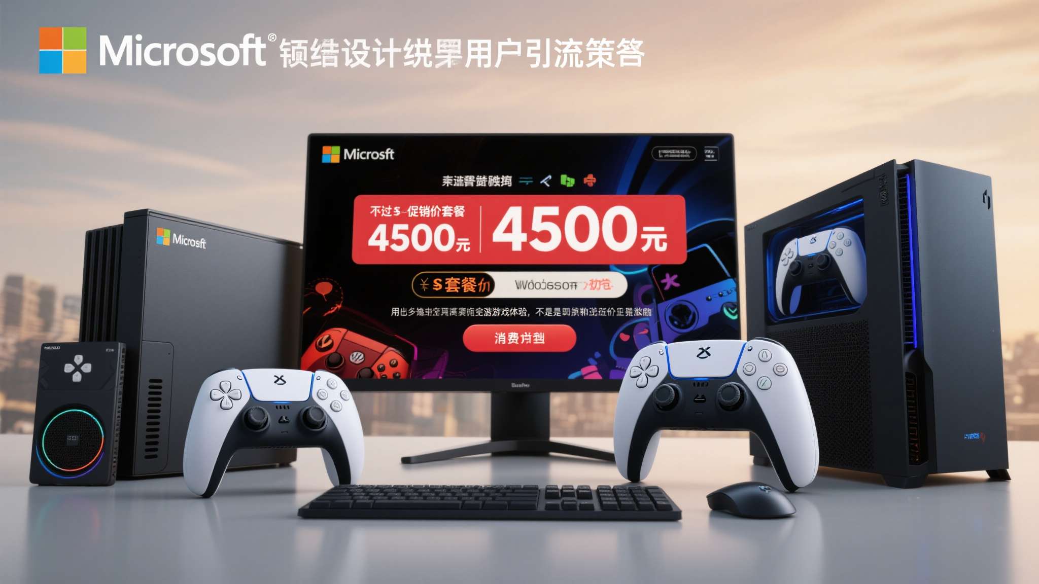 从这个角度来看，4500元的套餐定价，与其说是促销，不如说是微软精心设计的用户引
